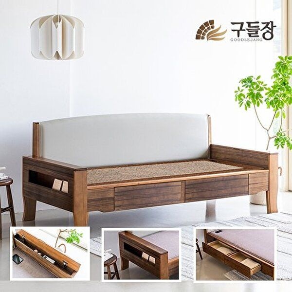 [구들장건강]본가 다용도 서랍 온열 돌소파 홍맥반석