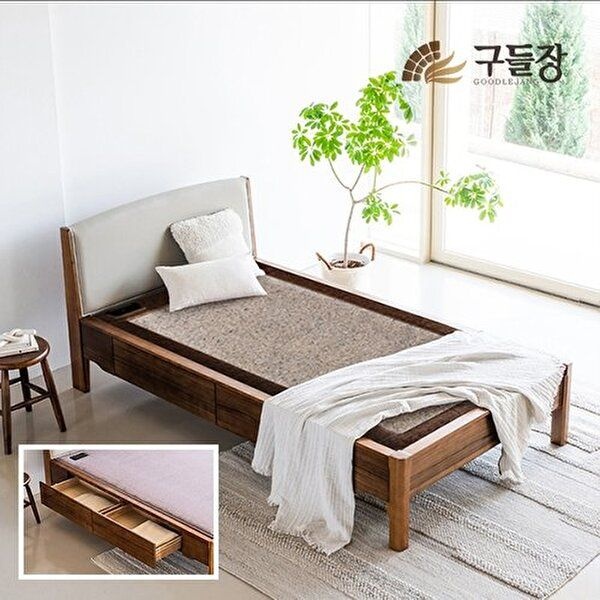 [구들장건강]본가 싱글 서랍침대 홍맥반석 돌침대