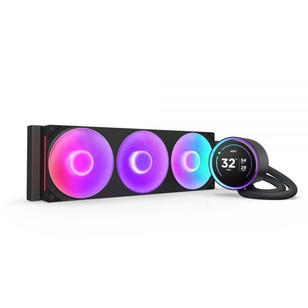 [해외] NZXT Kraken Elite 360 RGB 2024 일체형 CPU 수랭 쿨러 360mm 라디에이터 F360 코어 팬 맞춤형 2.72인치 IPS LCD 터빈 펌프 AMD AM5 AM