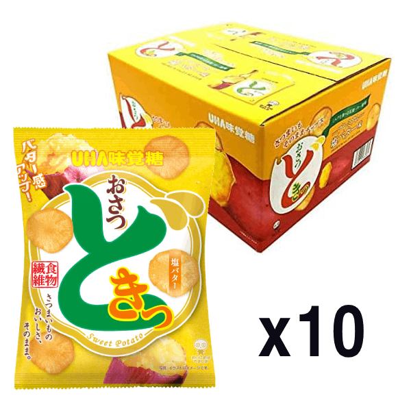 UHA 미각당 오사츠도키 소금버터맛 65g x 10개세트 고구마칩