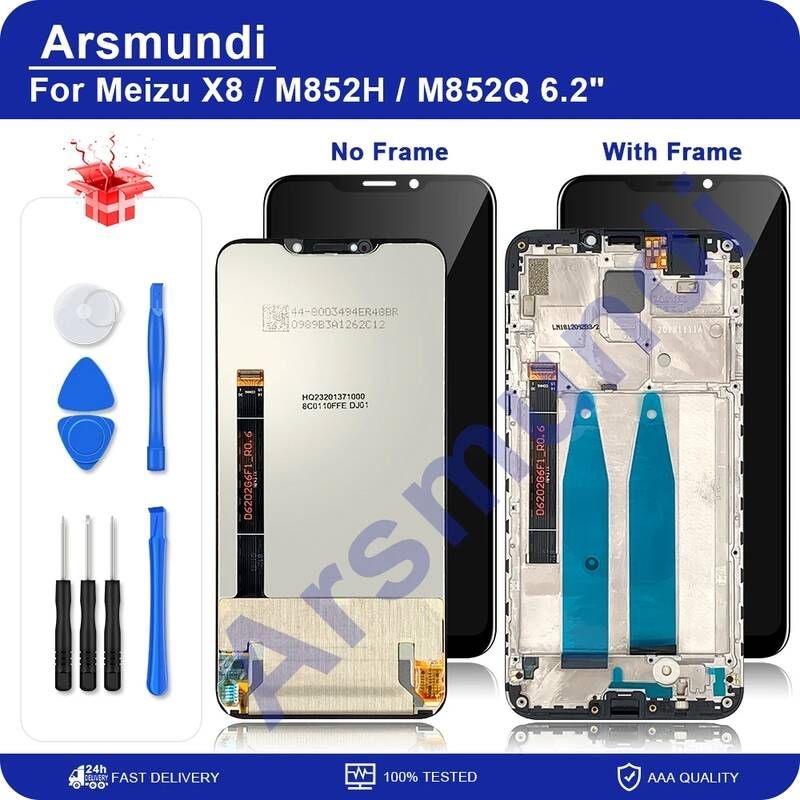 [해외] 스마트폰 액정 교체 부품 Meizu X8 X 8 6.2 LCD 디스플레이 터치 스크린 디지타이저 어셈블리 M852H M852Q LCD