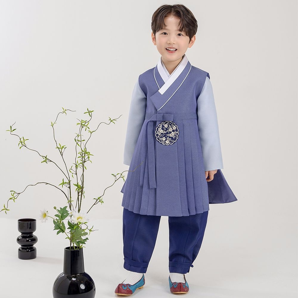 (주)명성 한예빔 HB80014 자운도령 남아 아동 한복 어린이집 설날 추석빔 파스텔 네이비