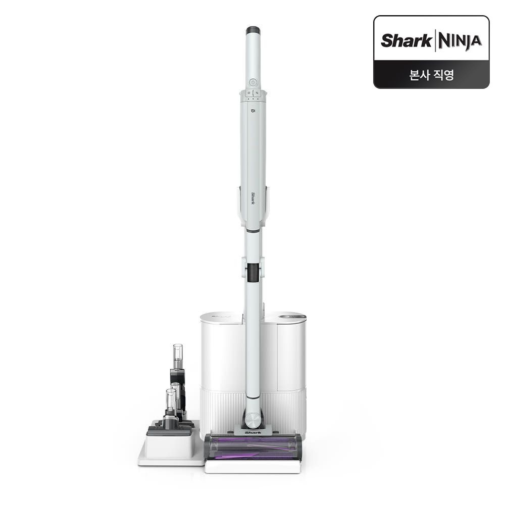 샤크 무선청소기 에보파워시스템 NEO+ 초경량 자동먼지비움 화이트 LC351KRWH/LC350KRWH