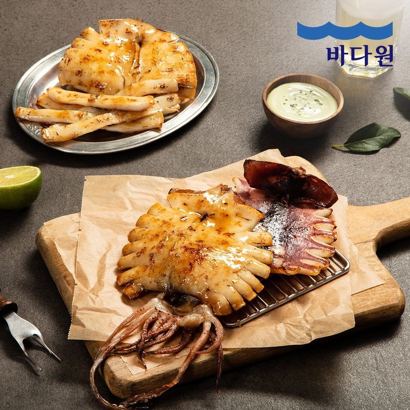[바다원]동해안 반건조 오징어 5미 500g