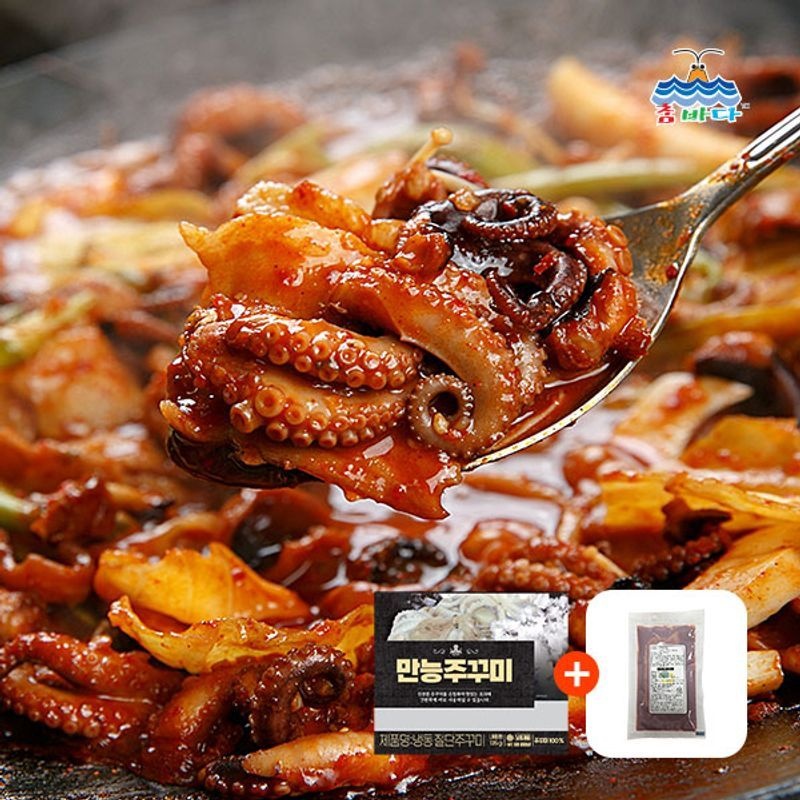 참바다 [톡딜] 참바다 만능 절단 주꾸미 135g x 5팩 + 만능 볶음양념 50g x 5팩