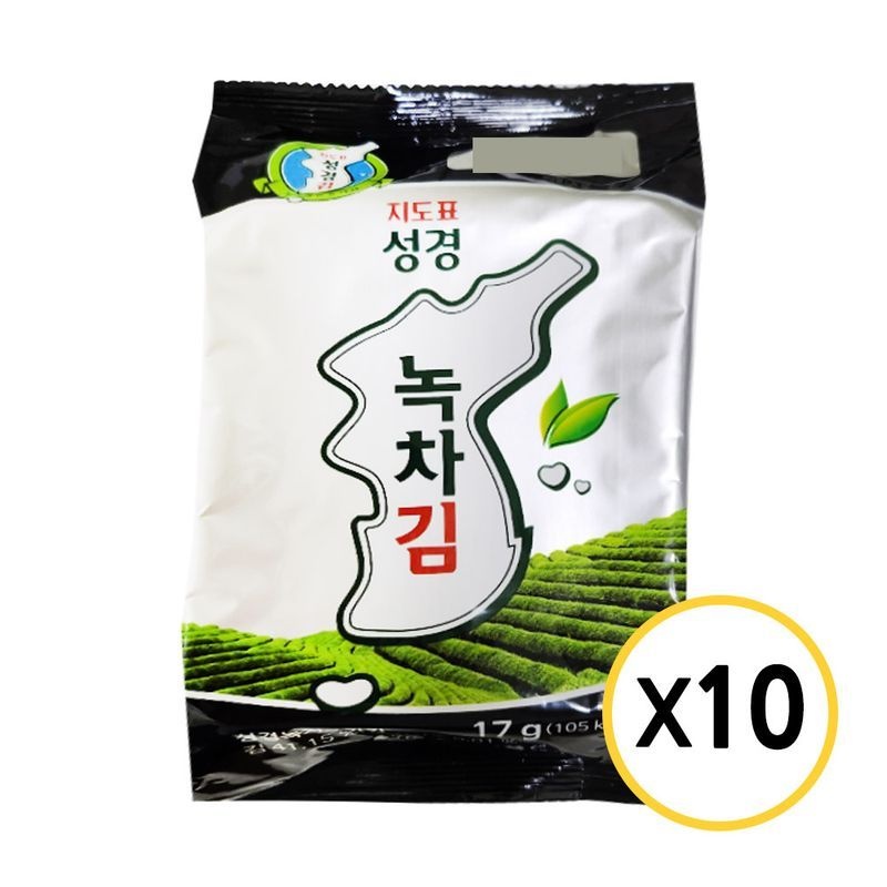 지도표성경김 성경김 녹차 식탁김 17g x 10개