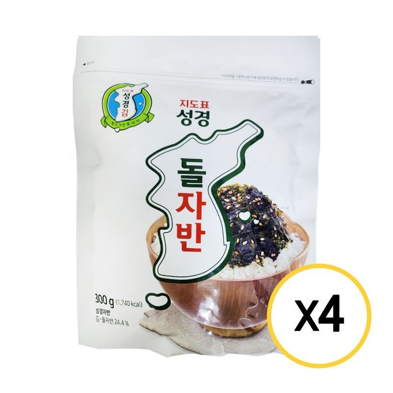 지도표성경김 성경김 돌자반 300g x 4개