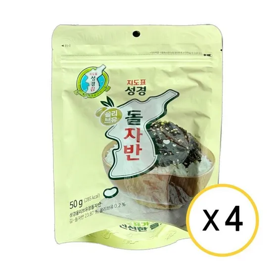 성경김 올리브유 참돌자반 50g x 4개