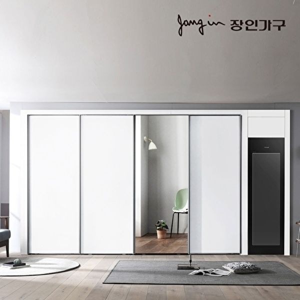 장인가구 [장인가구][장인가구][T]단테 스탠다드 미러 스타일러 슬라이딩 붙박이장 270cm