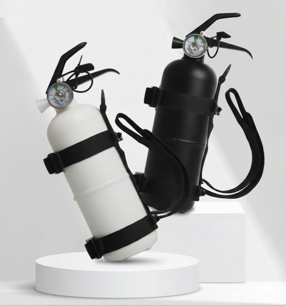 C99 ABC소화기 국가검증 차랑용 분말 소화기 (화이트) 0.7kg