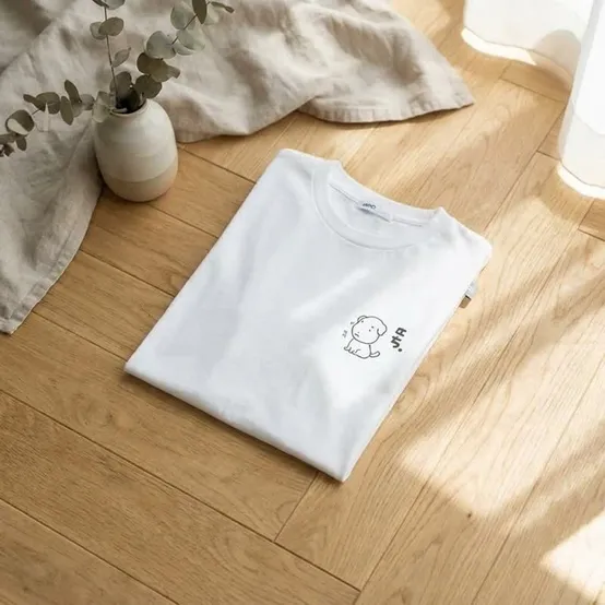 스파오 가나디 반팔 티셔츠 GRAPHIC WHITE SPRLG25U09