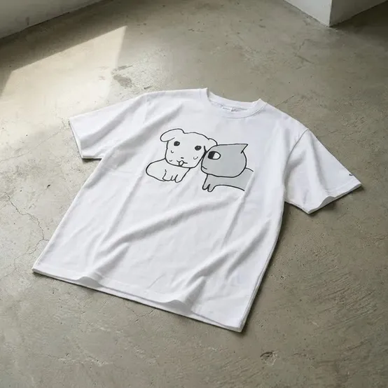 스파오 가나디 반팔 티셔츠 화이트 SPRLG25U09