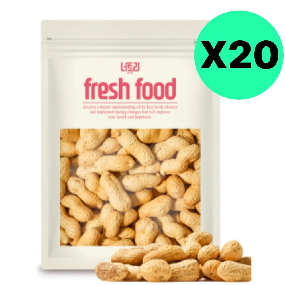 너트리 피땅콩 볶음 땅콩 대용량 부럼 1kg X20개 간식
