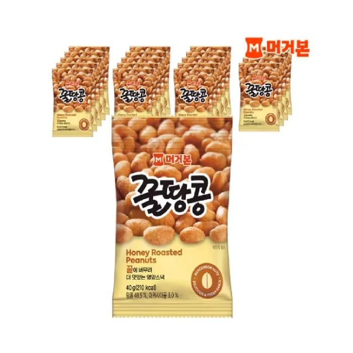 머거본 꿀땅콩 40g x 24봉 술안주/J