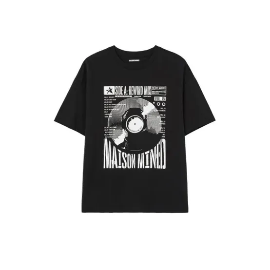 국내매장판 메종미네드 반팔 RECORD VINYL HALF T 블랙 592295