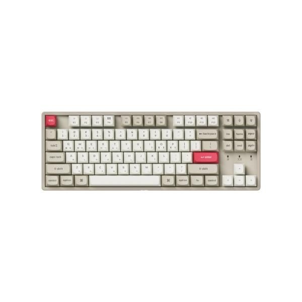Keychron 무선.블루투스 매크로 기계식 키보드 키크론 K8 PRO MAX RGB 핫스왑 텐키리스 쉘화이트바나나축 4053612