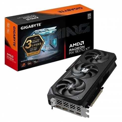 GIGABYTE 라데온 RX 9070 XT GAMING OC D6 16GB 피씨디렉트, Radeon RX 9070 XT