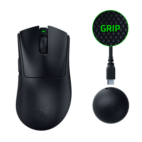 레이저 DeathAdder V4 Pro 무선 게이밍 마우스 + 동글이 + 그립 + 스왑 세트, 블랙, 데스에더 V4 Pro + 스왑세트