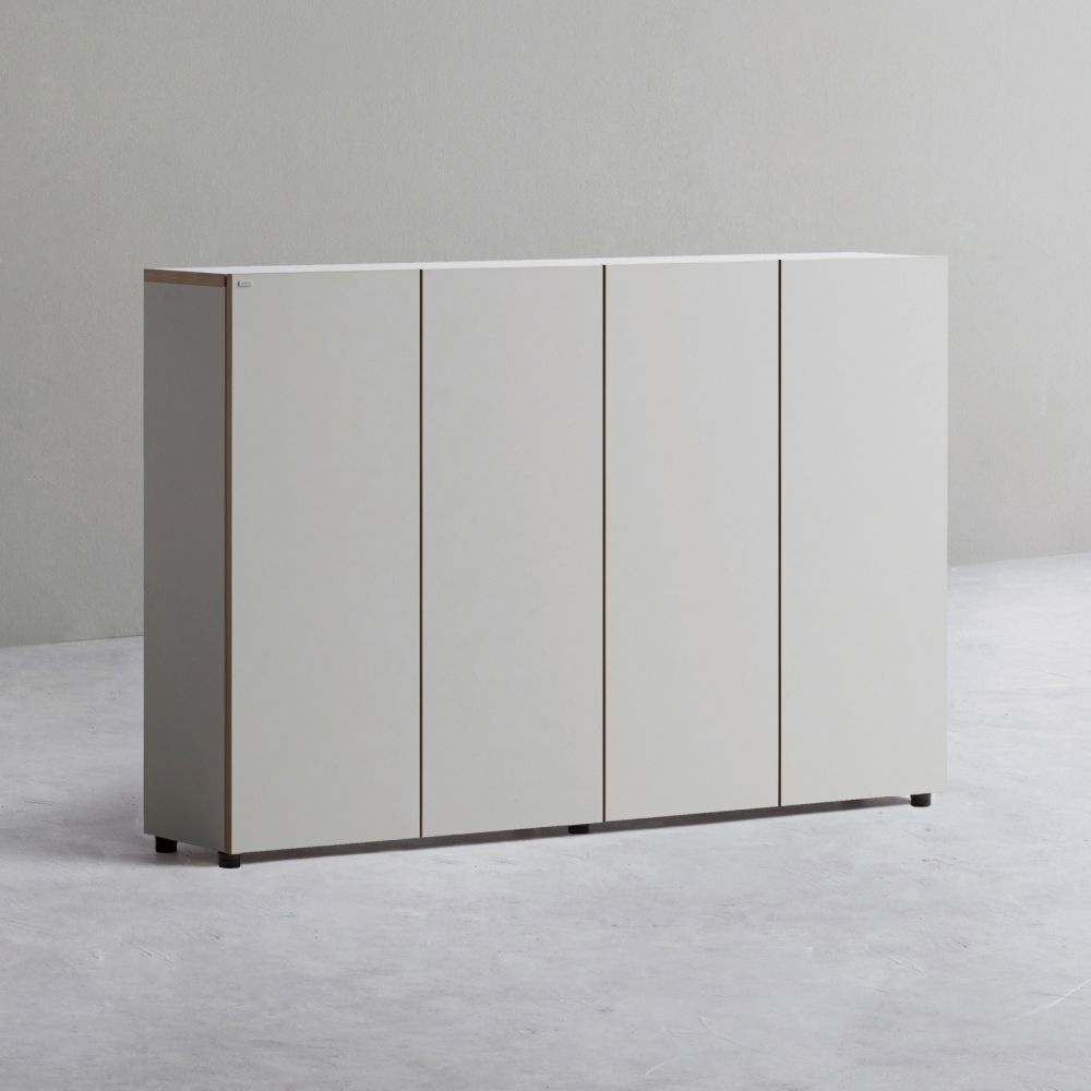 데스커 데스커 1600폭 목제책장 수납형 1600X311X1062mm, 3단, 화이트