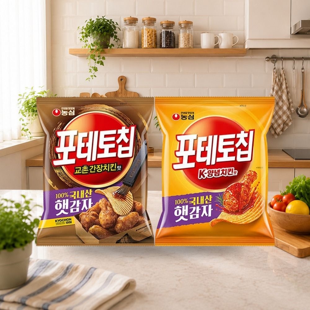 농심 포테토칩 치킨대전(포테토칩교촌간장5,포테토칩K양념5)
