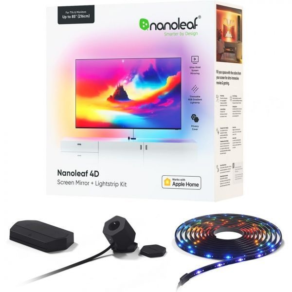 [해외] Nanoleaf 4D TV 동기화 홈 시어터 콘솔 게임용 바이어스 라인 줄 조명( 65인치 85인치 모니터)