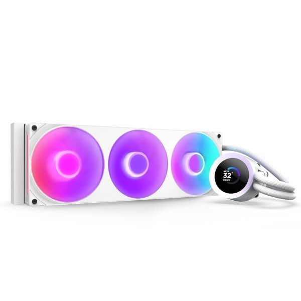NZXT [해외] NZXT Kraken Plus 360 RGB – 일체형 CPU 수랭 쿨러 360mm 라디에이터 F360 코어 싱글 프레임 팬 맞춤형 1.54인치 정사각형 LCD