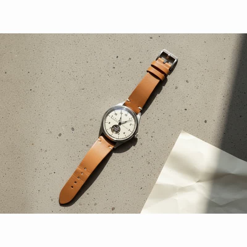 TACS TACS 텍스 오토매틱 가죽시계 38mm 남성 손목시계 TS2204 시리즈