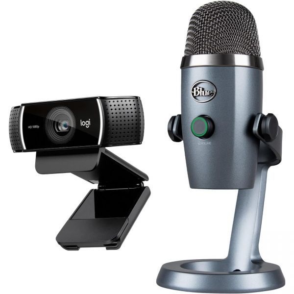Logitech [해외] 로지텍 C922x 프로 웹캠 블루 예티 나노 전문적인 화상 통화에 최적 1080p 30fps 720p 60fps 235059