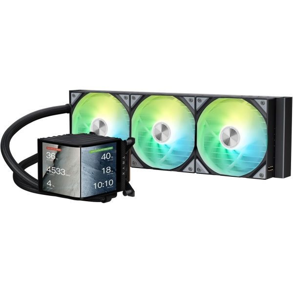 [해외] TRYX 트릭스 파노라마 360 ARGB 360mm 일체형 수랭 쿨러 6.67인치 AMOLED 곡면 스크린 3D 아나모픽 효과 디스플레이 맞춤형