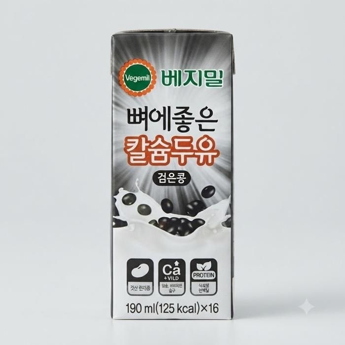 베지밀 뼈에좋은 칼슘 검은콩 두유 190ml x 64팩