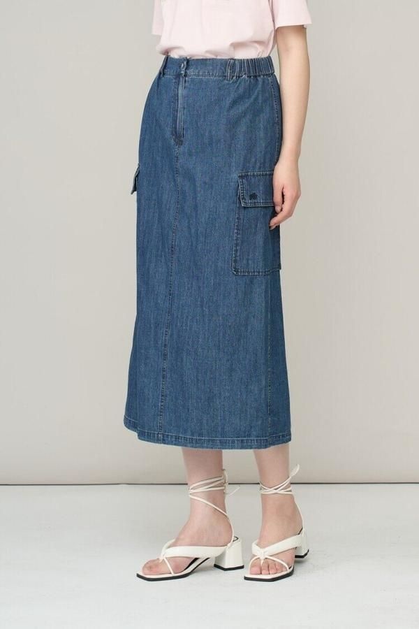 (주)수인터내셔날 [BCBG][올앤선드리] 데님 PK 스커트 A6M4S278_DG