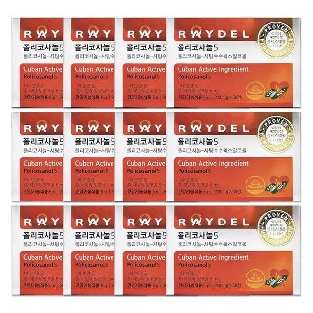 레이델 폴리코사놀5 200mg 30정 12개/mjc