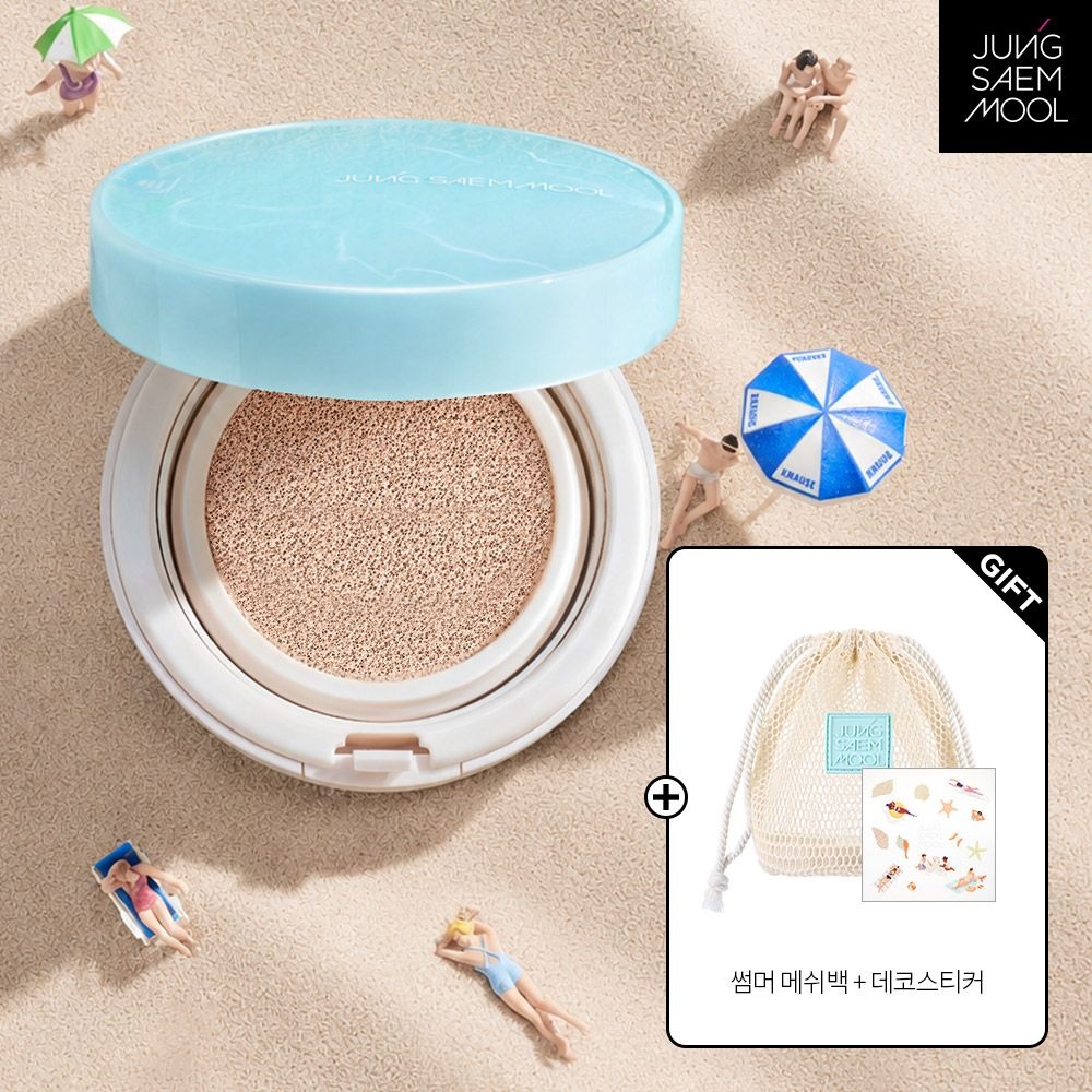 [썸머에디션] 정샘물 에센셜 스킨 누더 쿠션(본품+리필)(메쉬백+앰플선5ml)