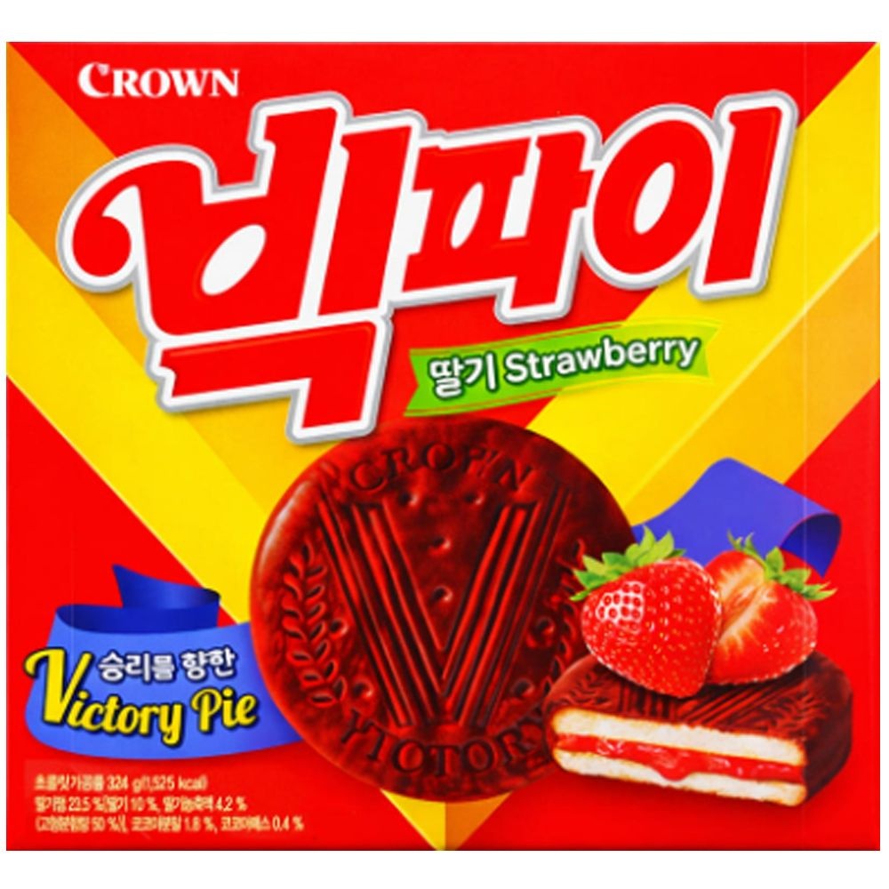 크라운 빅파이 딸기 324g