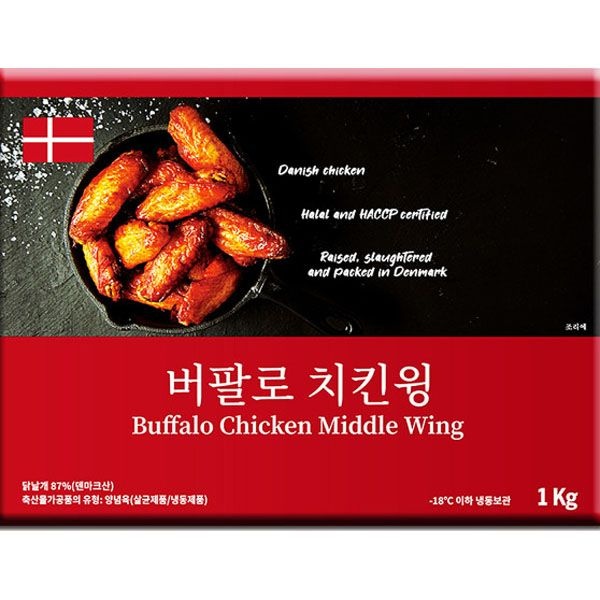 삼둥이수산 덴포 버팔로 치킨윙 1kg 덴마크