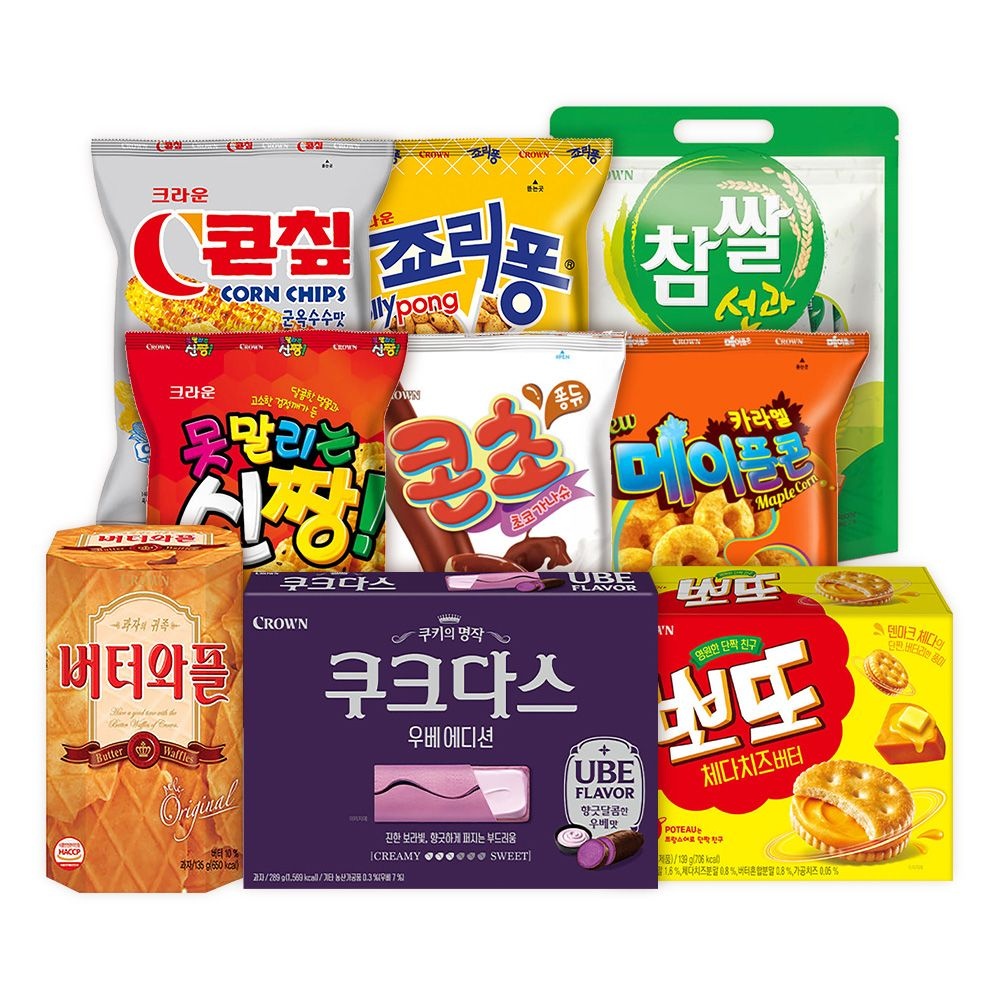 [온세일][예약판매]크라운 쿠크다스 우베 에디션 289g  외 크라운 스낵 골라담기 (쿠크다스 우베에디션 289g )