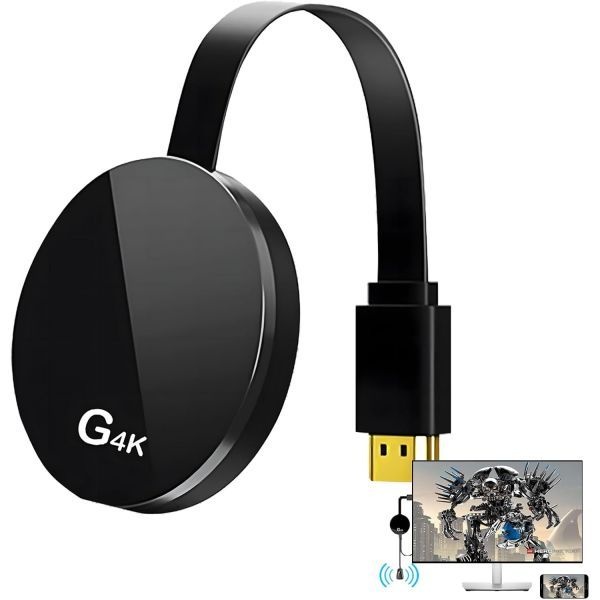 [해외] 4K 화면 미러링 어댑터 무선 HDMI 디스플레이 동글 호환 DLNA Miracast AirPlay 앱 다운로드 불필요 아이폰호환 iPad 안드