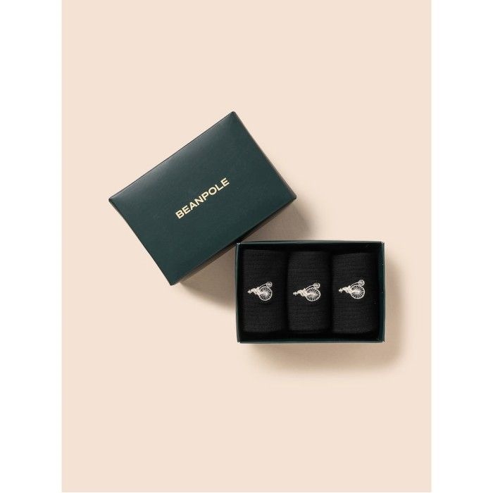 베이직 솔리드 양말 3PACK 블랙 (BI68KTU015)