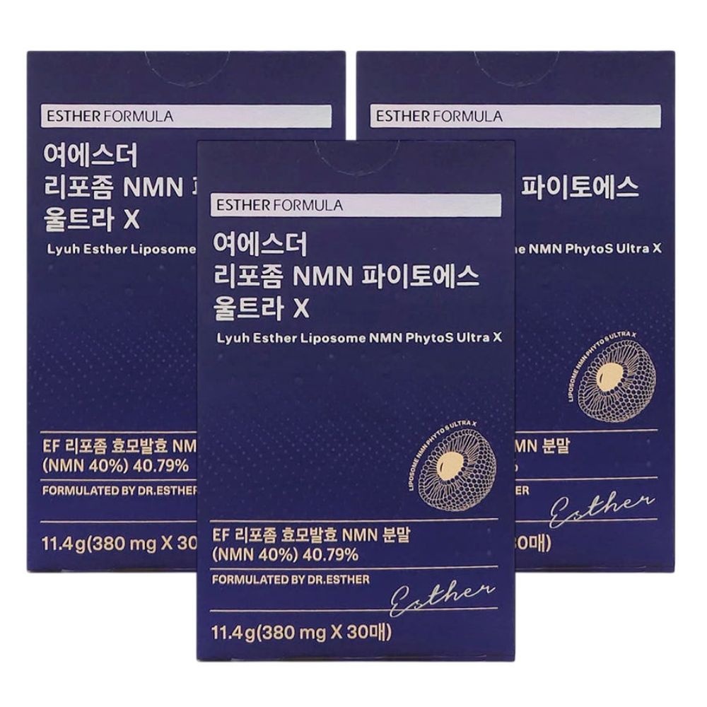 여에스더 리포좀 NMN 파이토에스 울트라 X 엔엠엔 필름 380mg 30매 x 3개