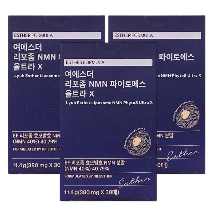 여에스더 리포좀 NMN 파이토에스 울트라 X 엔엠엔 필름 380mg 30매 x 3개