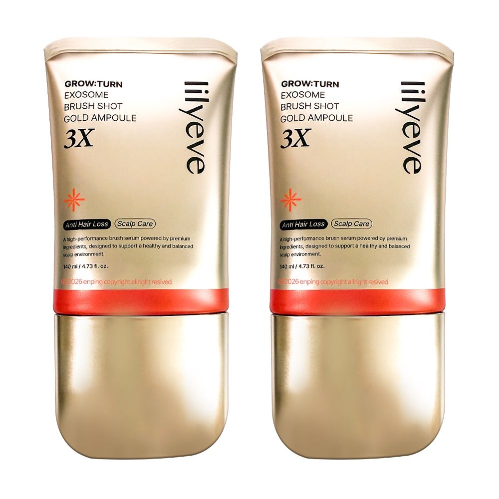 릴리이브 엑소좀 골드 두피앰플 그로우턴 브러쉬 샷 3X 140ml 2개
