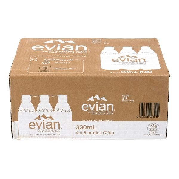 에비앙 천연광천수 330ml 24개
