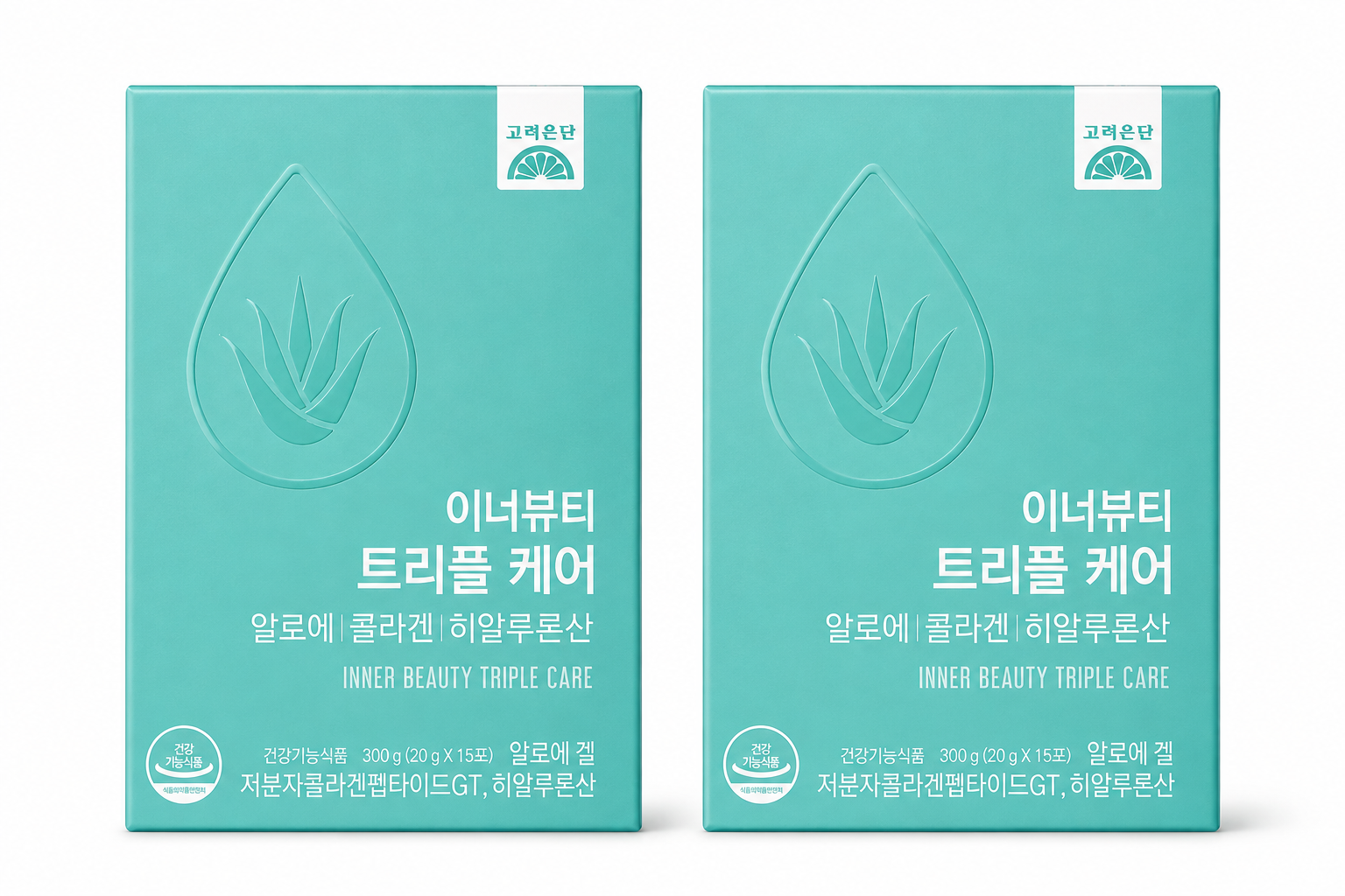 [온누리상품] 고려은단 이너뷰티 트리플케어 알로에 콜라겐 히알루론산 15포 X 2개 하루템