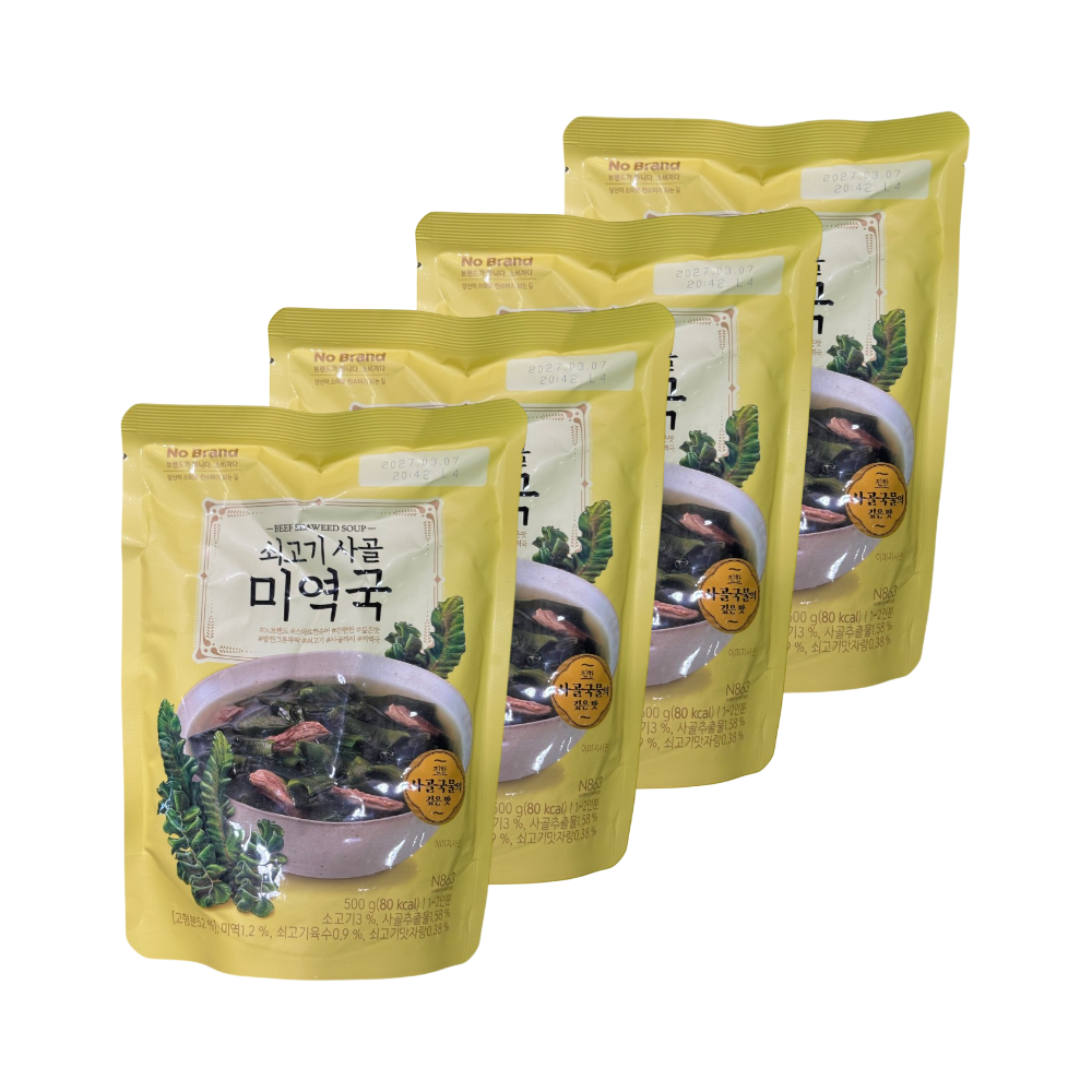 노브랜드 쇠고기 사골 미역국 500g x 4개
