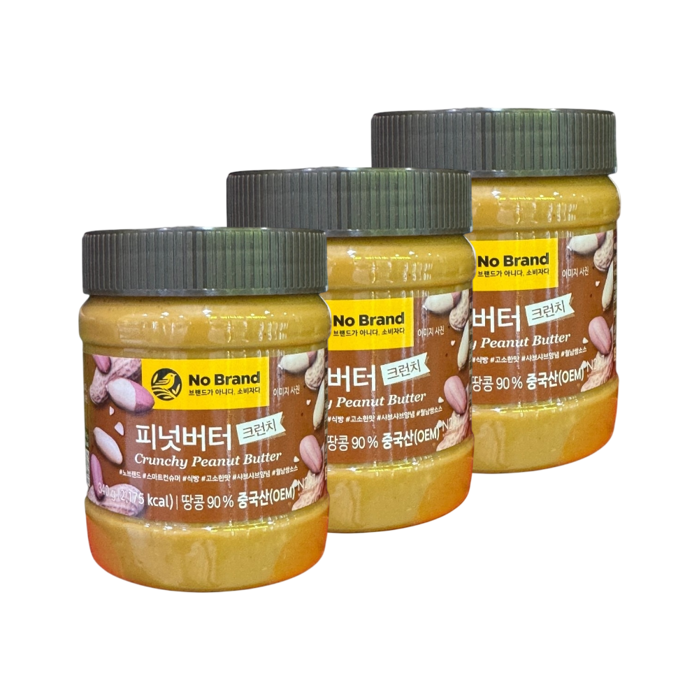 노브랜드 피넛버터크런치 340g x 3개