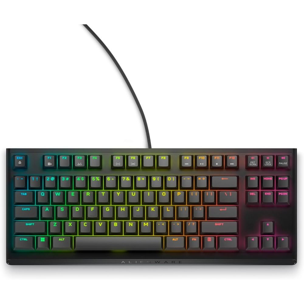 [해외] 델 DELL 에일리언웨어 유선 게이밍 키보드 텐키리스 영어배열 AW420K