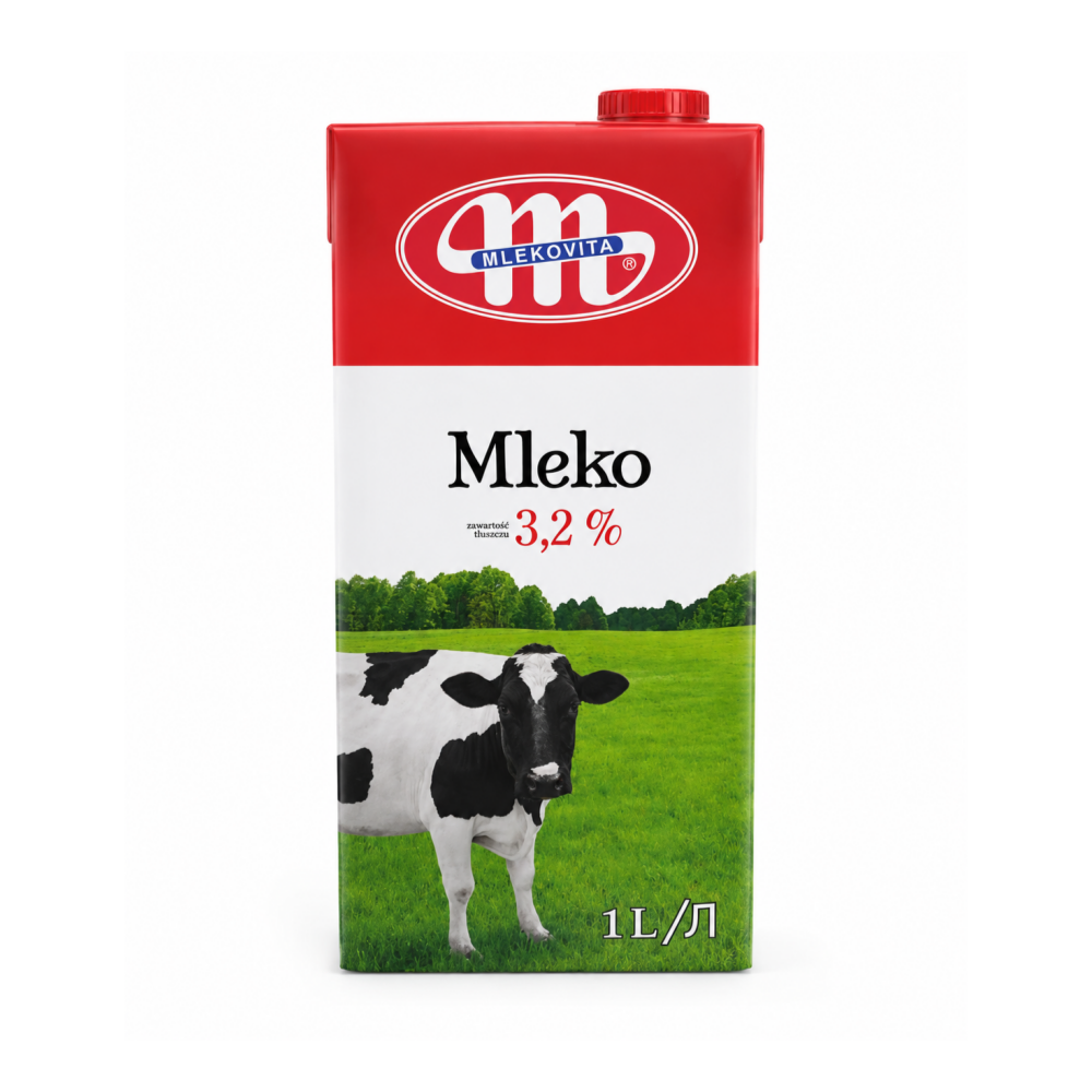 믈레코비타 1000ml 3.2퍼센트 폴란드 수입 멸균우유 1L 10개
