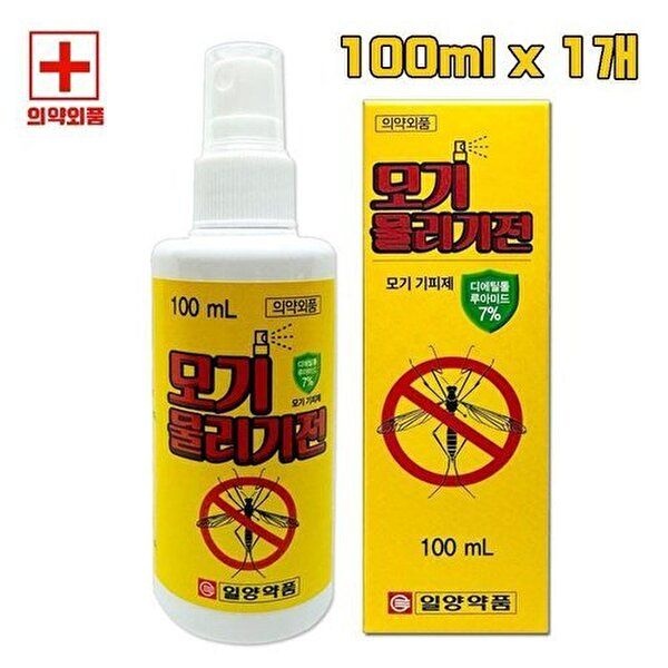 [셀러허브 생활리빙]일양약품 뿌리는 모기기피제 모기물리기전  100ml 1개(무향) dn (15689219)