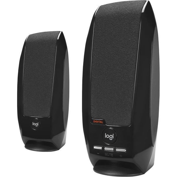 [해외] Logitech S150 USB 스피커, 디지털 사운드 포함 | 내장 볼륨 및 음소거 컨트롤, 1.2W RMS 전원, 플라스틱 바디, PC에 이상적