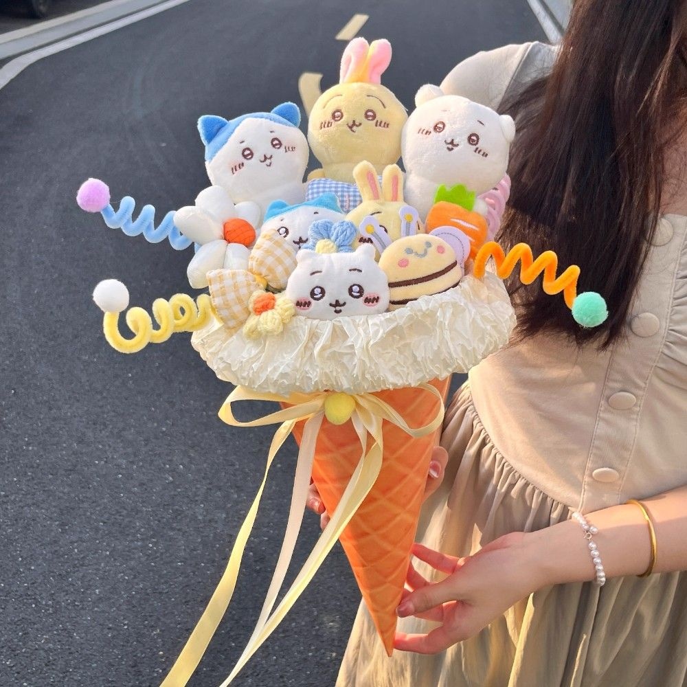 먼작귀 캐릭터 굿즈 우사기 졸업선물 꽃다발 치이카와 하치와레 아이스크림 인형 부케 아이디어 생일선물